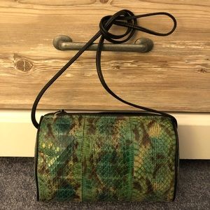 Snakeskin crossbody bag